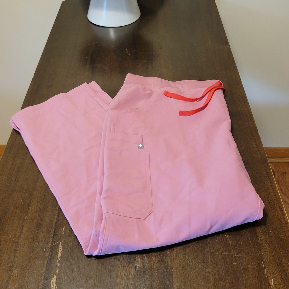 Figs Chalk Pink Kade Cargo Scrub Pant XXL